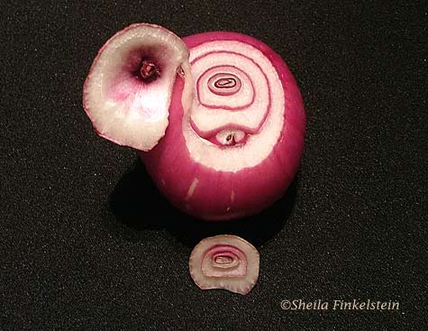 Top of onion separates from the rest